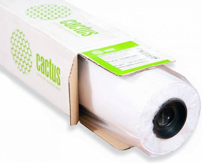 Бумага Cactus Eco CS-LFP80-914457E 914мм-45.7м/80г/м2/белый для струйной печати втулка:50.8мм (2")