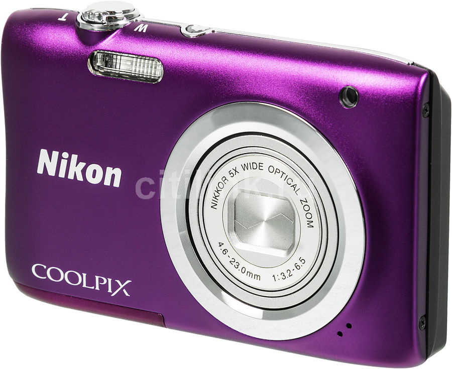 Цифровой фотоаппарат Nikon CoolPix A100, фиолетовый - купить в Ситилинк ...