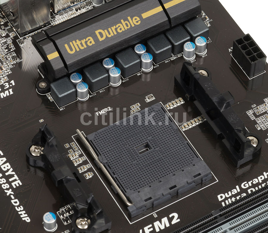 Характеристики Материнская плата GIGABYTE GAF2A88XD3HP, Socket FM2