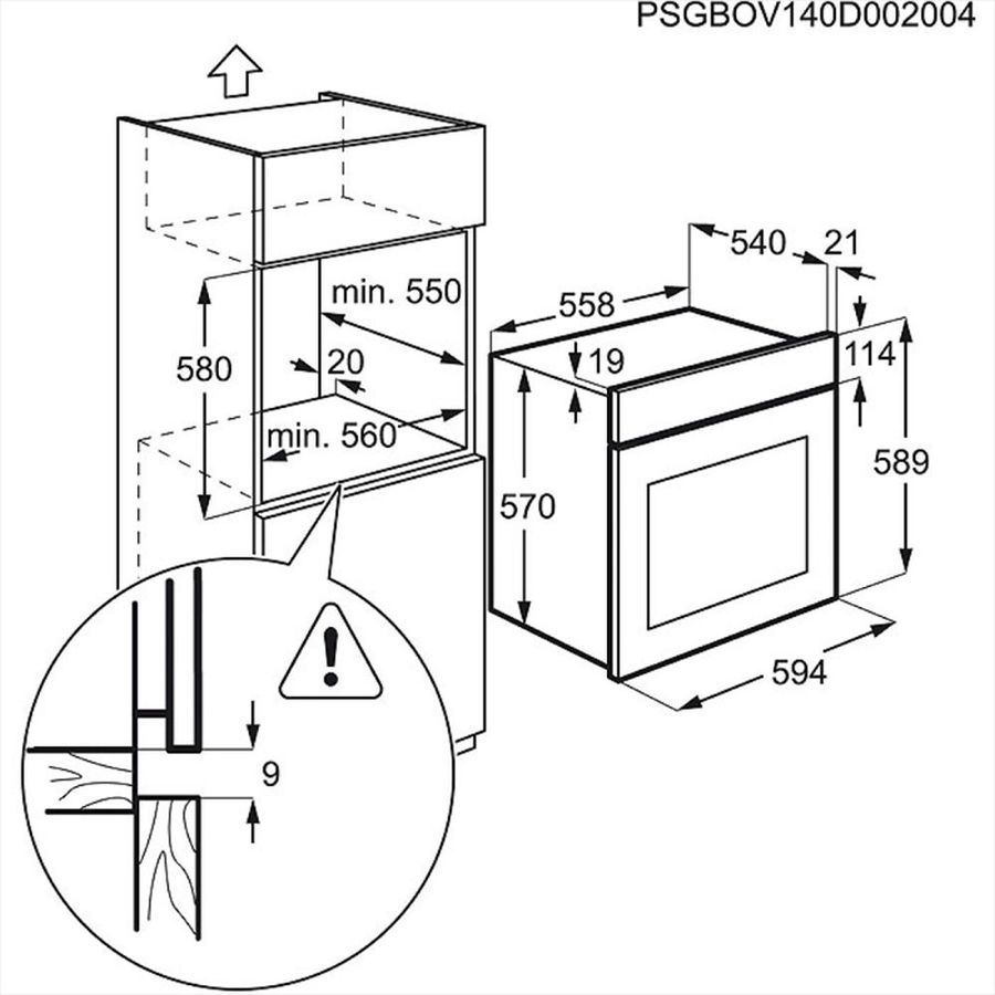 Духовой шкаф электрический electrolux ezb55420ak