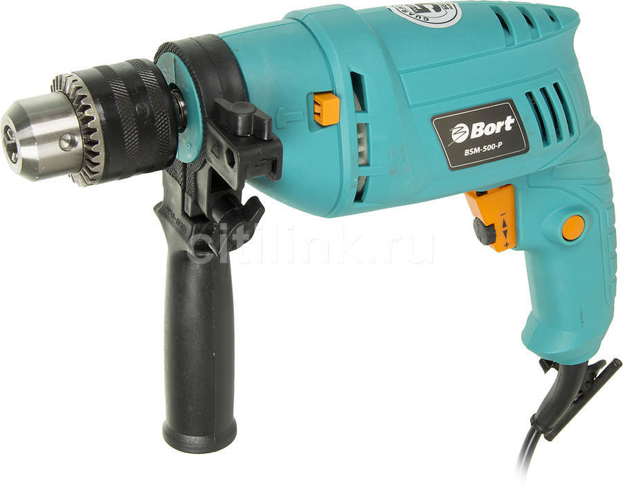 Дрель ударная Bort BSM-500-P - купить в Ситилинк | 381623