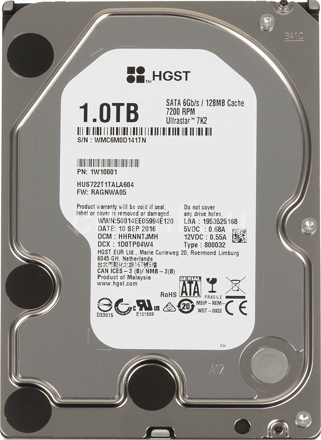 Обзор товара жесткий диск HGST Ultrastar 7K2 HUS722T1TALA604 (383057) в ...