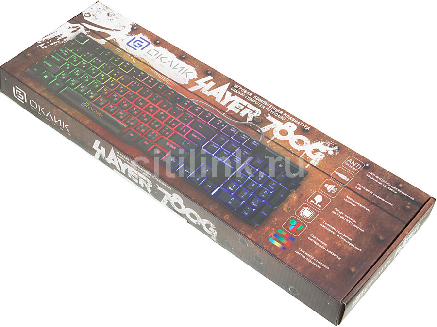 Игровая клавиатура oklick 780g slayer black обзор