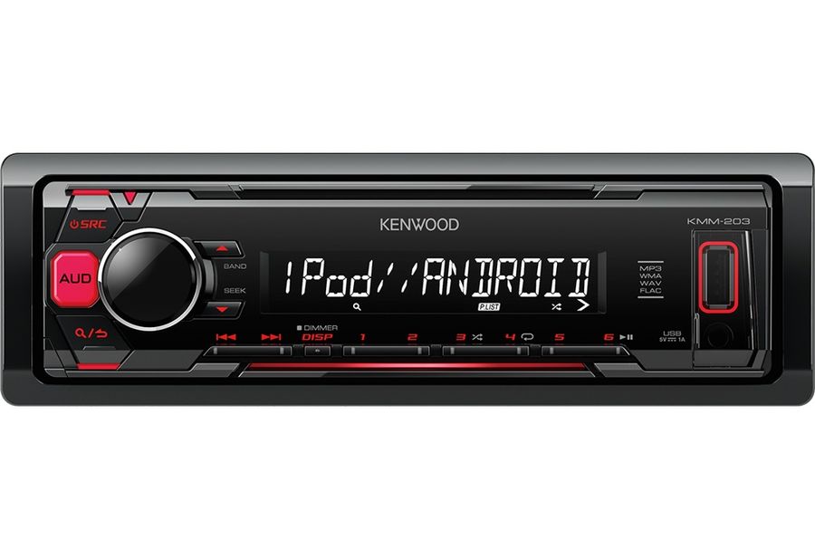 Характеристики Автомагнитола Kenwood KMM-203 (421075) смотреть в СИТИЛИНК