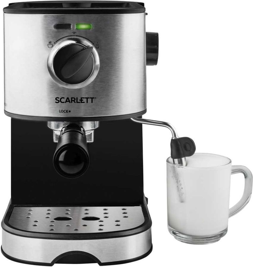 Кофеварка SCARLETT SL-CM53001, эспрессо, черный / серебристый