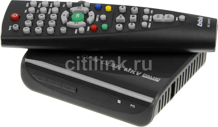 Ресивер DVB-T2 BBK SMP022HDT2, темно-серый
