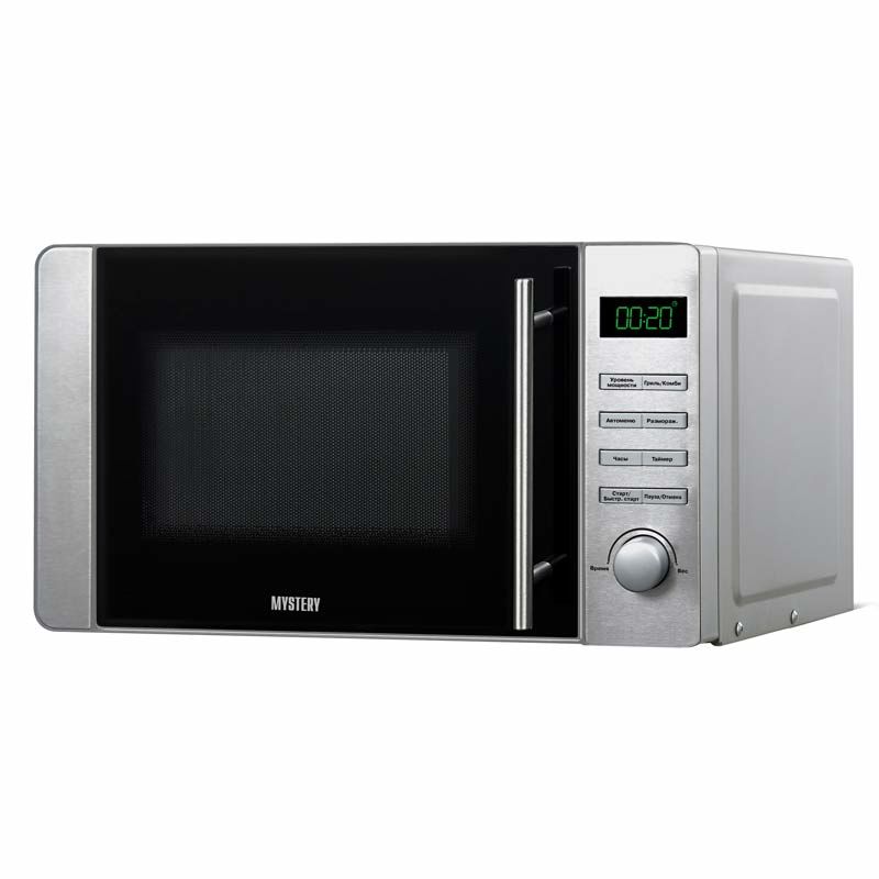 Микроволновая печь Mystery MMW-2037G, 800Вт, 20л, серебристый - купить ...