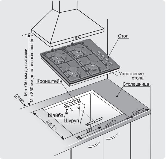 Стол газовый gefest сг свн 2230 к23