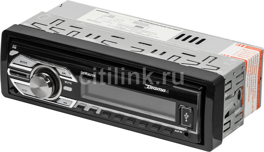 Автомагнитола DIGMA DCR-420B, USB, SD/MMC