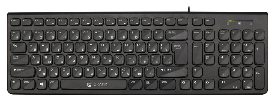 Клавиатура OKLICK 590M, USB, черный