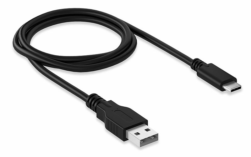 Кабель HIPER CAMM200, USB Type-C (m), USB A(m), 1м, черный
