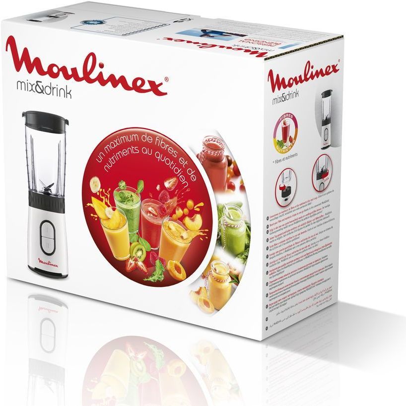 Блендер Moulinex Mix&Drink LM130110, белый/черный - купить в Ситилинк ...