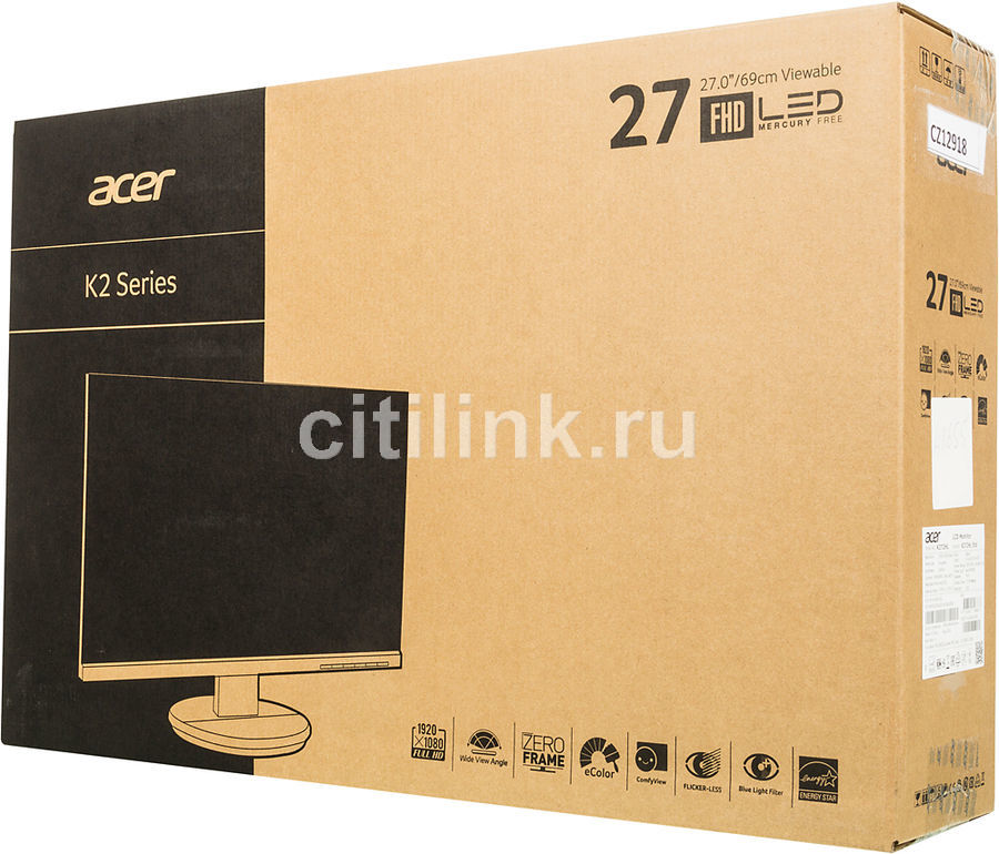 Монитор acer k272hlebd 27 обзор