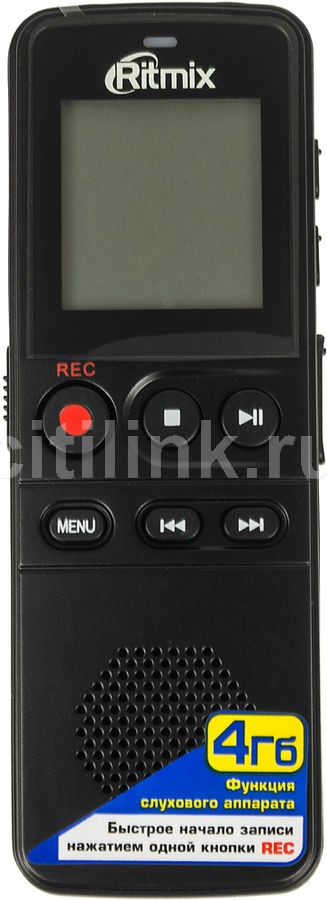 Диктофон Ritmix RR-810 4 Gb, черный - купить в Ситилинк | 499502