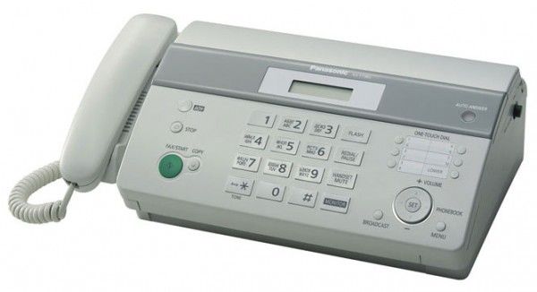 Факс PANASONIC KX-FT982RU-W, на термобумаге, белый