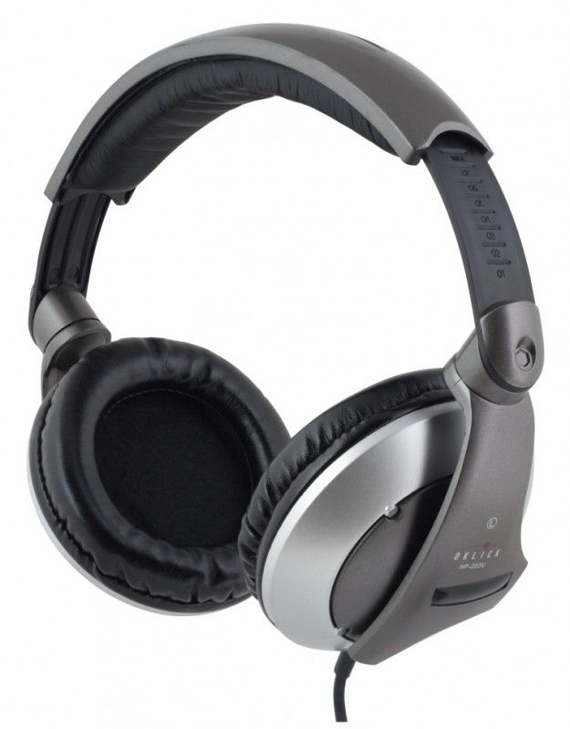 Наушники Oklick HP-203V, 3.5 мм, серый - купить в Ситилинк | 550835