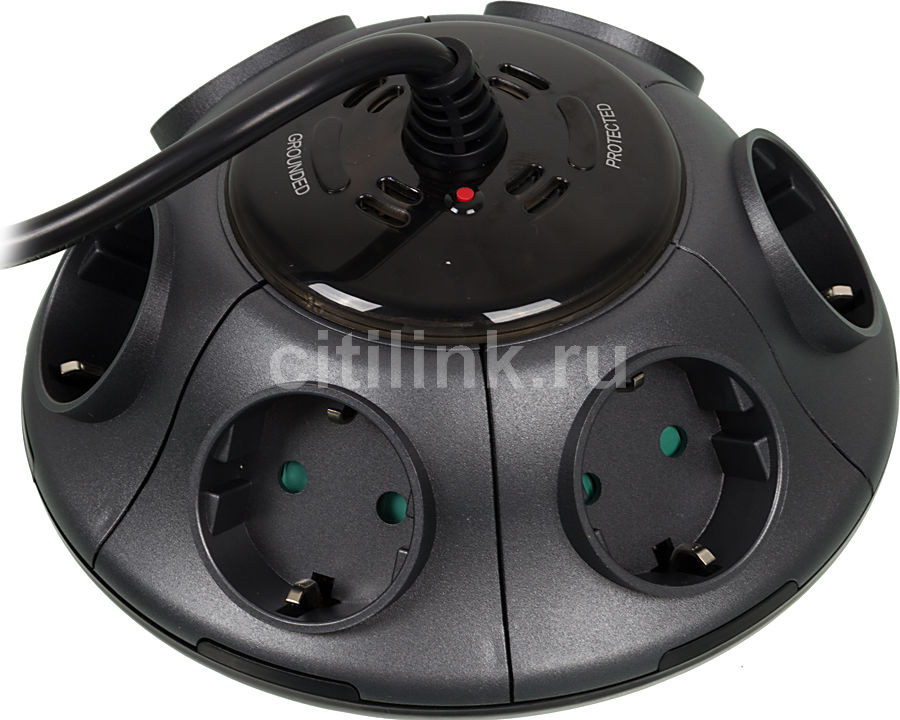 Сетевой фильтр Ippon BU-231GM, 3м, серый - купить в Ситилинк | 568947