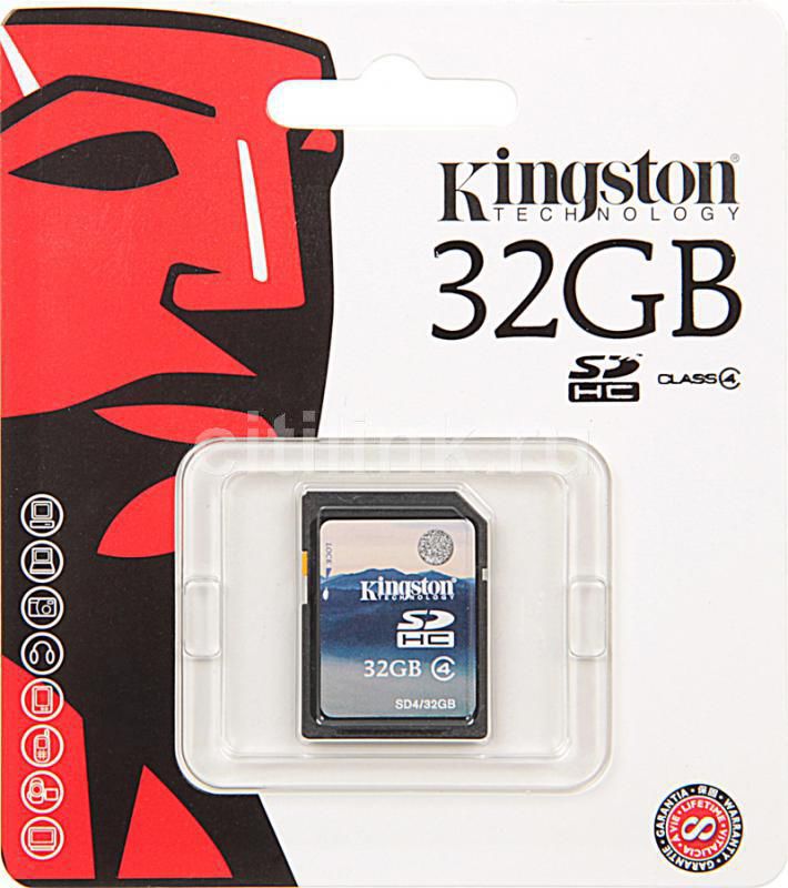 Карта памяти 32gb kingston sdhc 32gb