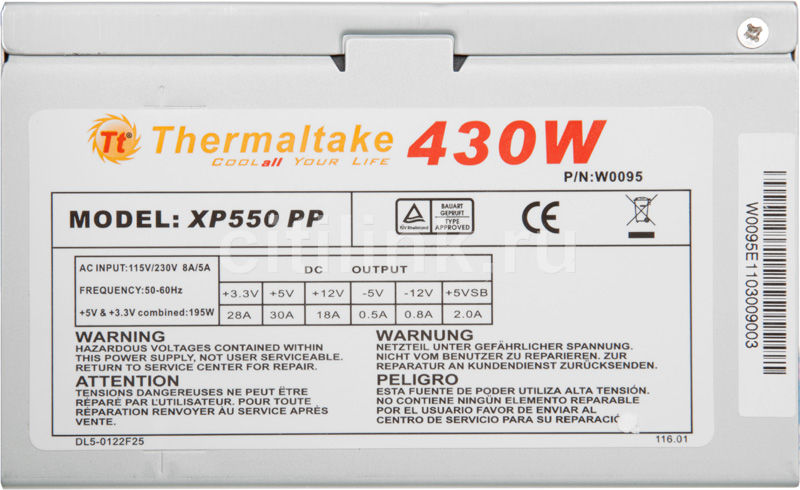 Блок питания thermaltake 430w xp550pp схема