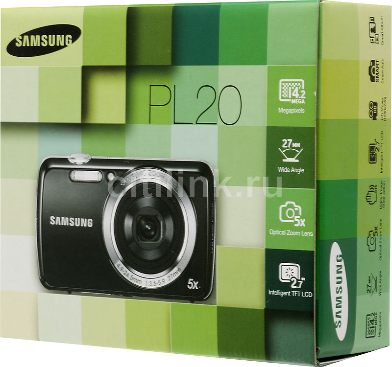 SAMSUNG PL20 - Обзор товара Цифровой фотоаппарат Samsung PL20, черный ...