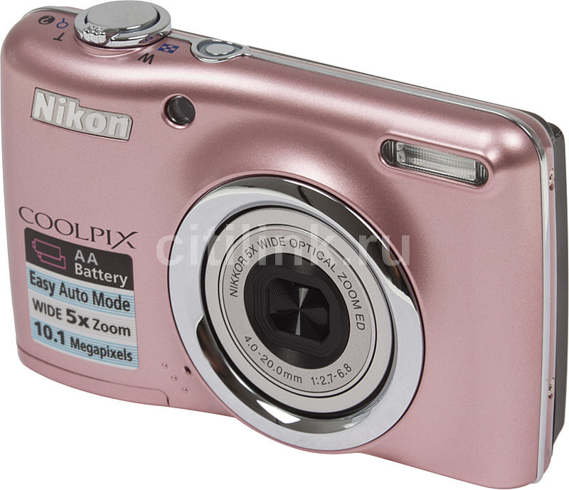 Характеристики Цифровой фотоаппарат Nikon CoolPix L23, розовый (603023 ...