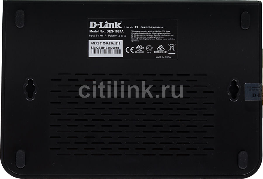 Характеристики Коммутатор D-Link DES-1024A/E1B, неуправляемый ...