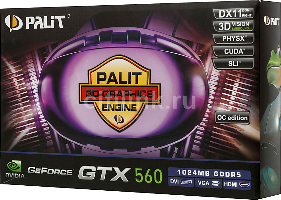 Видеокарта Palit NVIDIA GeForce GTX 560 - купить в Ситилинк | 618340