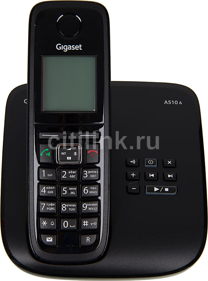 Характеристики Радиотелефон Gigaset A510A, черный (635723) смотреть в ...