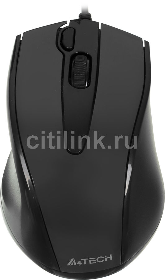 Мышь A4 V-Track Padless N-500F, оптическая, проводная, USB, черный