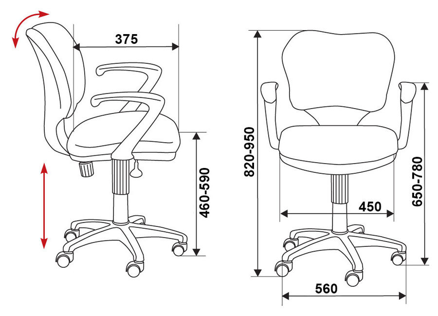 Кресло компьютерное ch 540axsn low