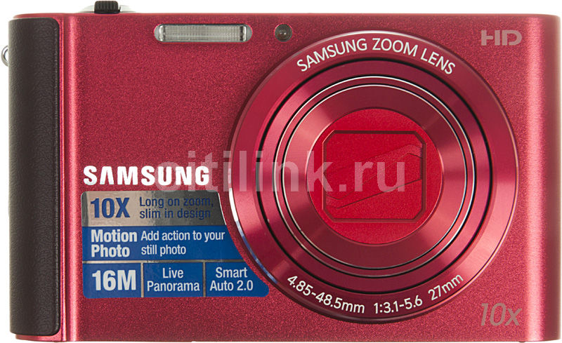 Характеристики Цифровой фотоаппарат Samsung ST200, красный (682073 ...