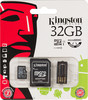 Карта памяти microSDHC Kingston 32 ГБ, Class 10, MBLY10G2/32GB,  1 шт., переходник SD