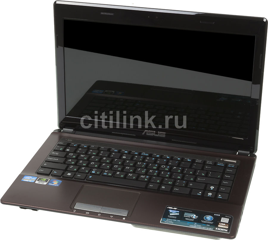 Ноутбук ASUS K43SD-VX228V, 14", Intel Core i5 2450M, 2-ядерный, 4ГБ ...