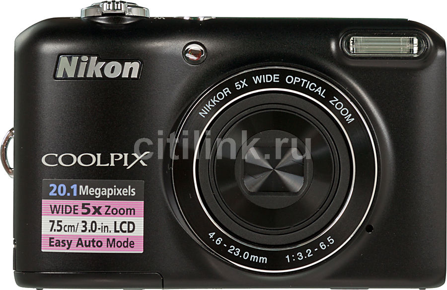 Характеристики Цифровой фотоаппарат Nikon CoolPix L28, черный (757053 ...