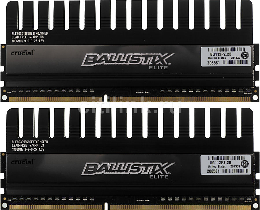 Тайминги оперативной памяти crucial ballistix