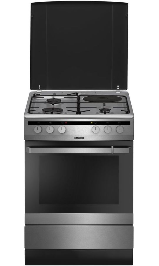 Газовая плита Hansa FCMX64040 духовка, нержавеющая сталь - купить в ...