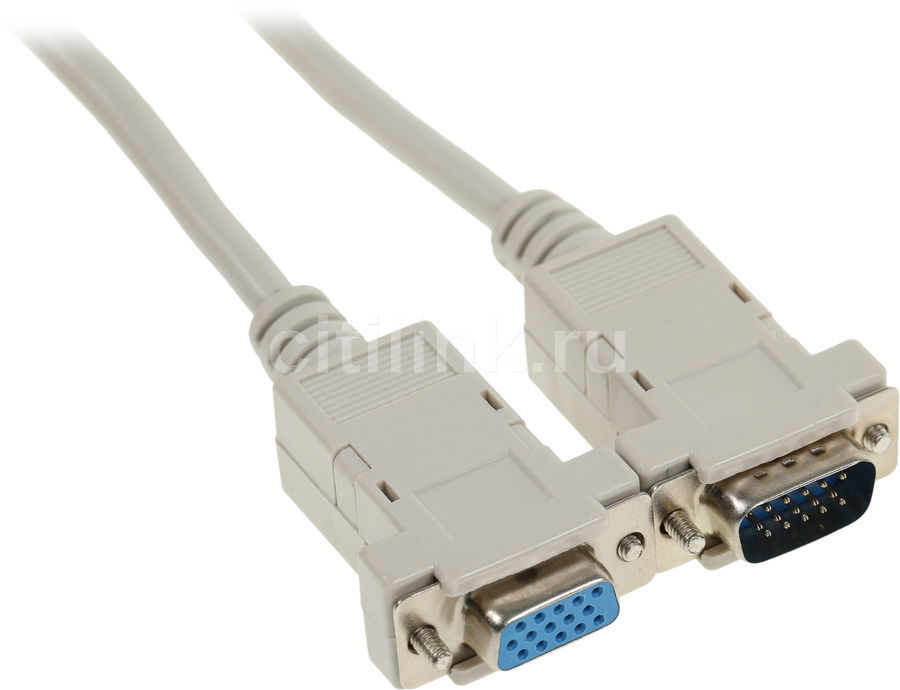 Кабель-удлинитель VGA NingBo VGA (m) - VGA (f), серый - купить в ...