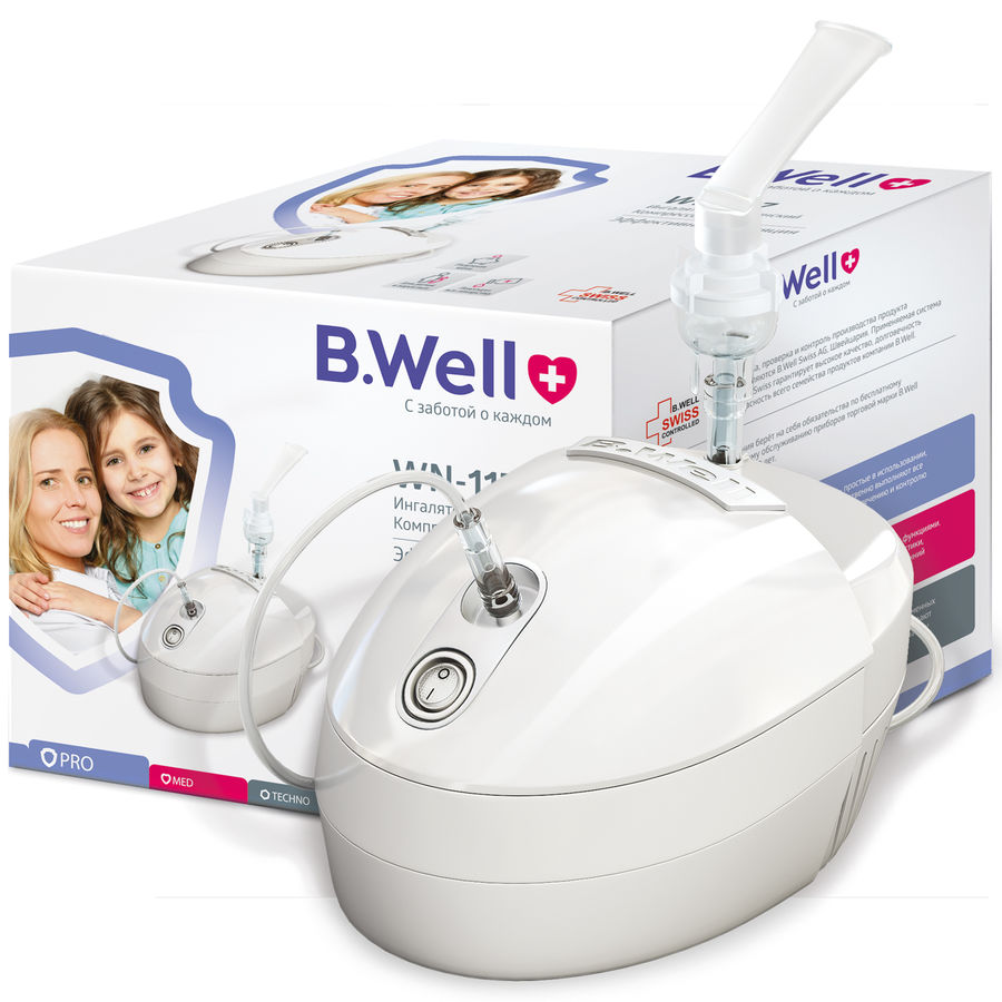 Ингалятор компрессорный B.Well WN-117 белый - купить в Ситилинк | 868308