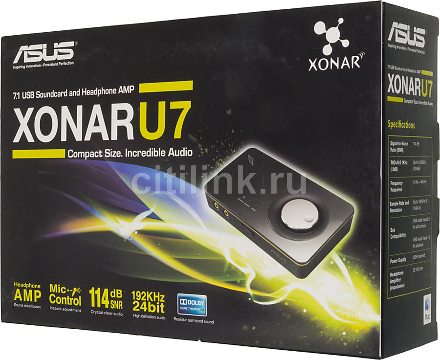 Внешняя звуковая карта asus xonar u7