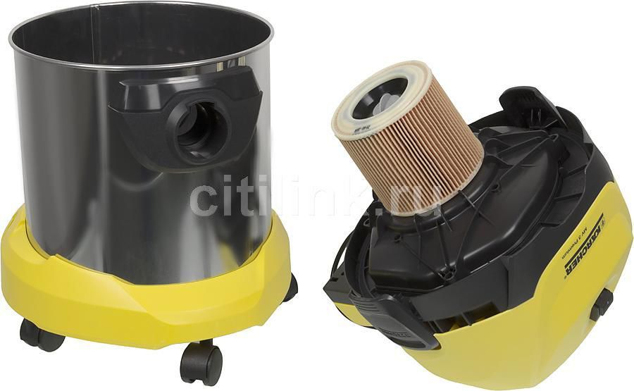 Обзор товара пылесос Karcher WD3 premium, желтый (894701) в интернет .