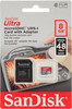 Карта памяти microSDHC Sandisk 8 ГБ, Class 10, SDSDQUIN-008G-G4,  1 шт., переходник SD